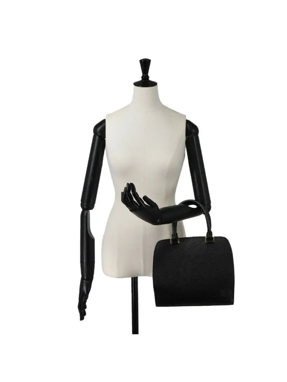 Louis Vuitton Epi Pont Neuf Hand Bag Leather Noir Gold